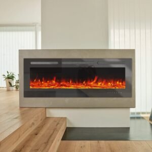 60 Inch Insert Electric Fireplace Heater Wall Mounted Fireplaces 1500W Wall Mounted Fireplaces Living and Home