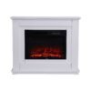 39 Inch Electric Fireplace Suite White Mantel Surround Electric Log Burner Heater Fireplaces Living and Home