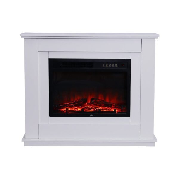 39 Inch Electric Fireplace Suite White Mantel Surround Electric Log Burner Heater Fireplaces Living and Home