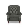 Shackleton Leather Power Recliner Wing Chair in X3y2-1966ls Granite on Furniture Village