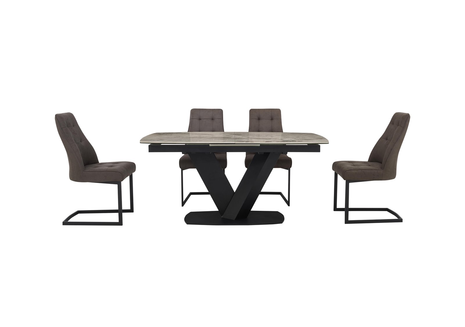 Merlin Large Extending Dining Table with 4 Chairs Dining Set in  on Furniture Village