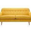 Casper 2 Seater Fabric Sofa in Imperio-401 Mustard-Nat Ft on Furniture Village