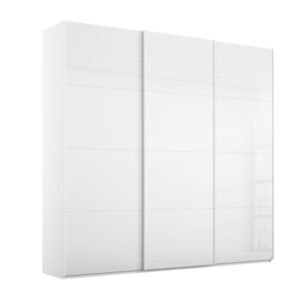 Formes Glass 3 Door Sliding Wardrobe in A131b White White Front on Furniture Village