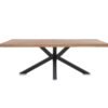 Njord Raw Edge Dining Table with Metal Star Base in Old Bassano on Furniture Village